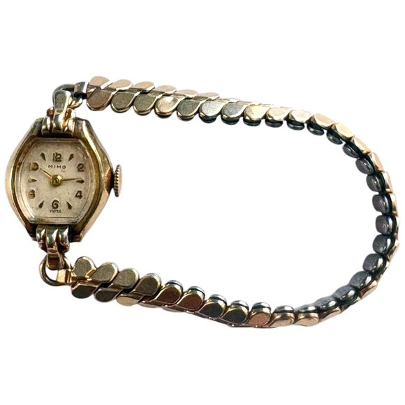 Vintage‎ MIMO 10k RG Kreisler Leaf Link Bracelet Windup Wristwatch main image 7